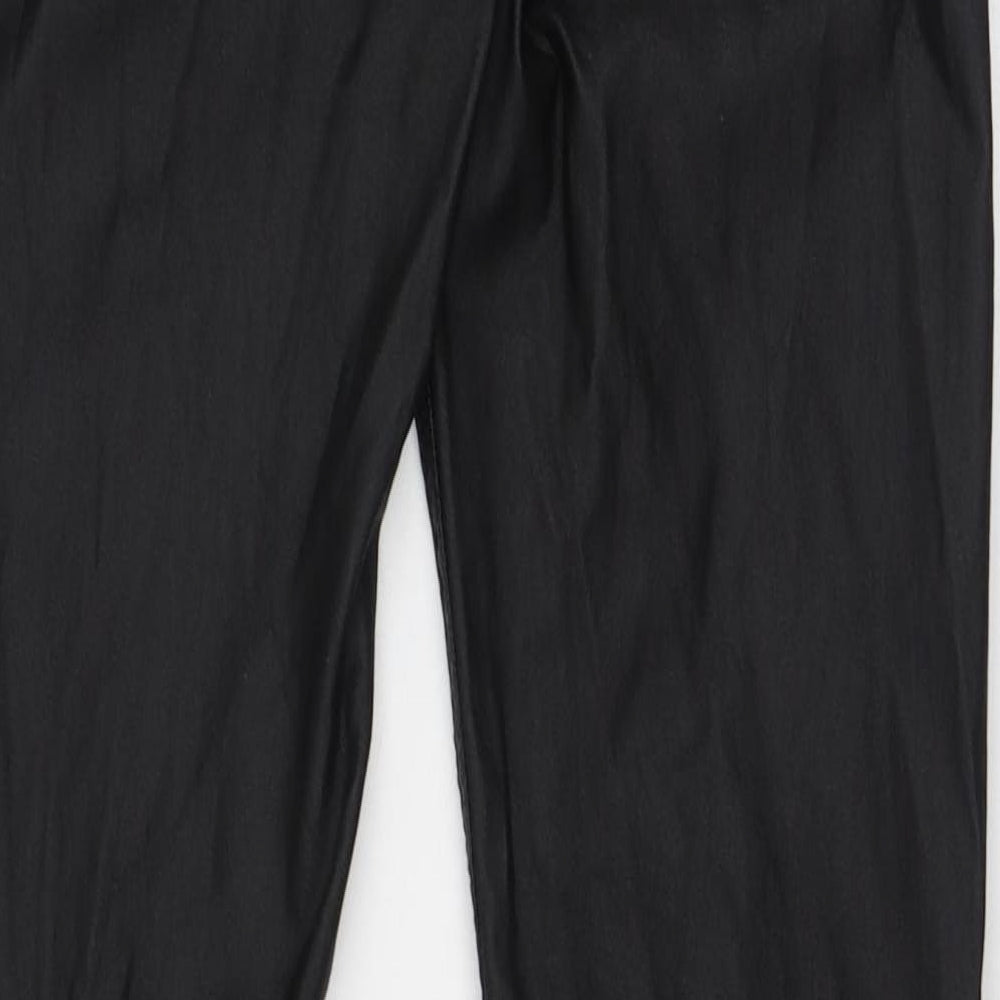 Stradivarius Womens Black  Polyester Trousers  Size 12 L32 in Regular Zip