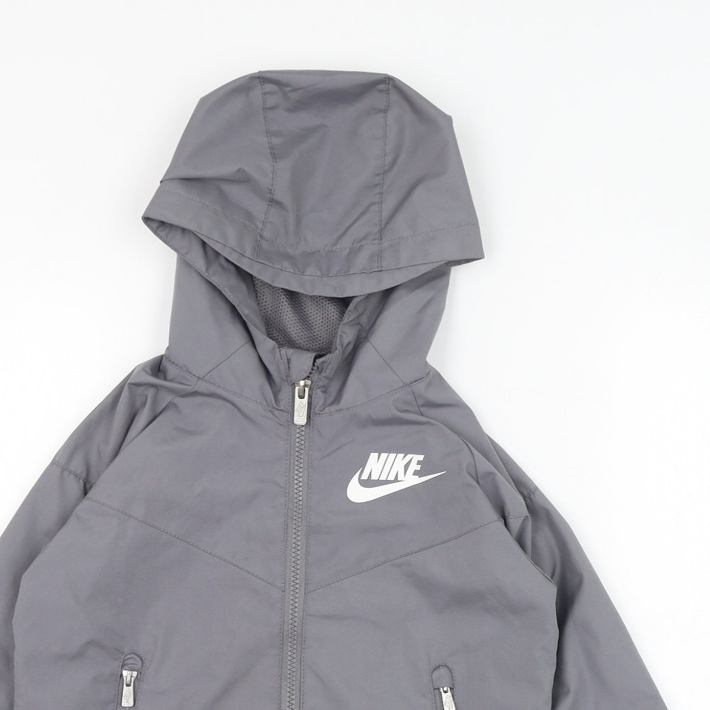 Nike Boys Grey   Jacket  Size 6-7 Years  Zip