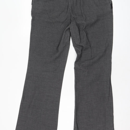 H&M Womens Grey  Polyester Trousers  Size 10 L30 in Regular Zip