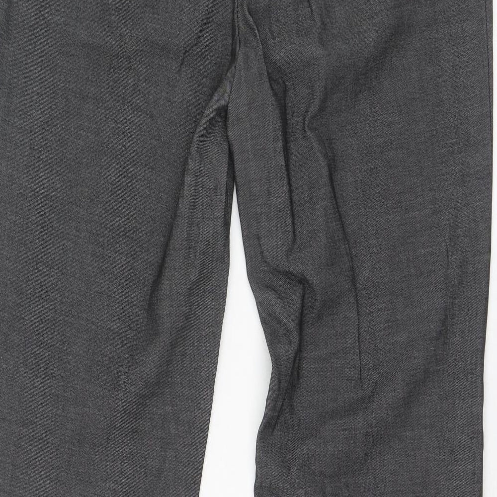H&M Womens Grey  Polyester Trousers  Size 10 L30 in Regular Zip