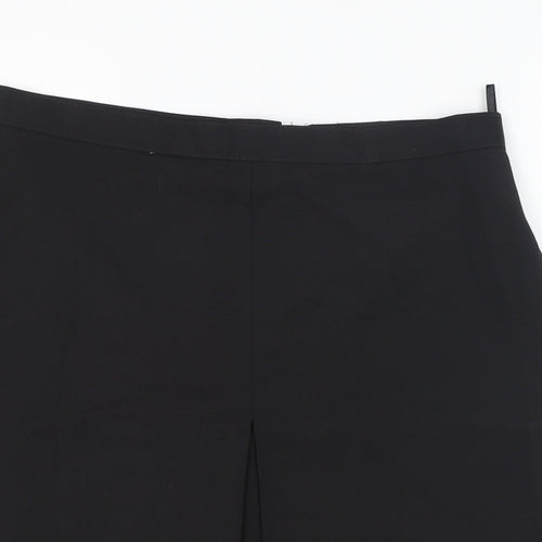 Preworn Womens Black  Polyester A-Line Skirt Size 32   Zip