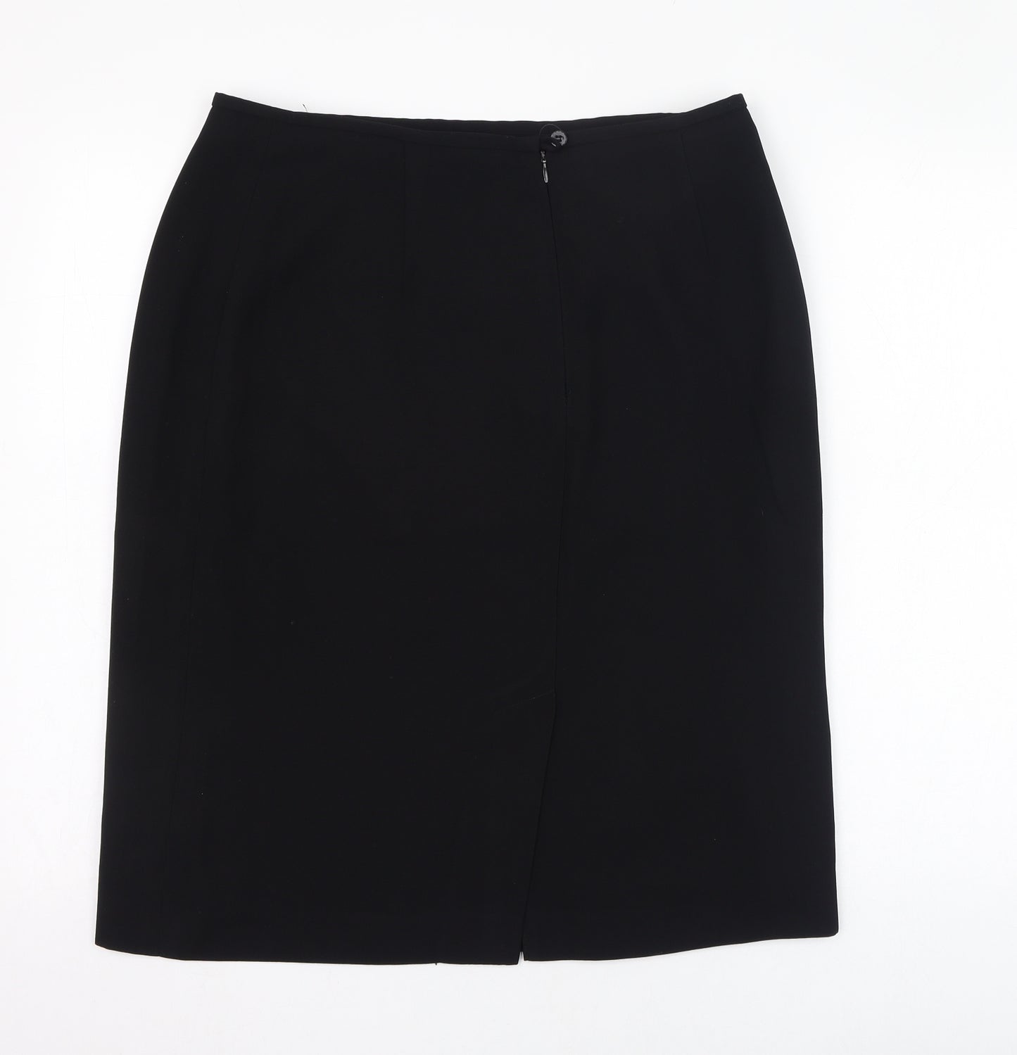 Berkertex Womens Black  Polyester Straight & Pencil Skirt Size 14   Zip