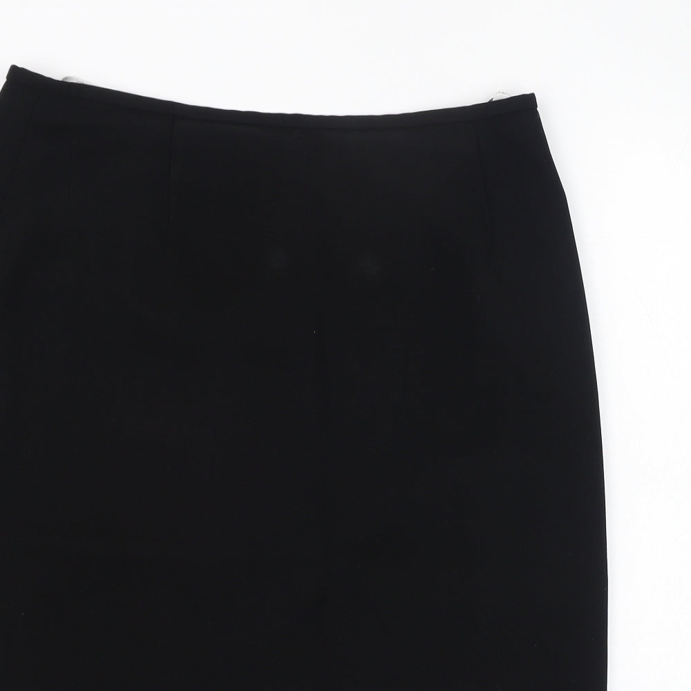 Berkertex Womens Black  Polyester Straight & Pencil Skirt Size 14   Zip