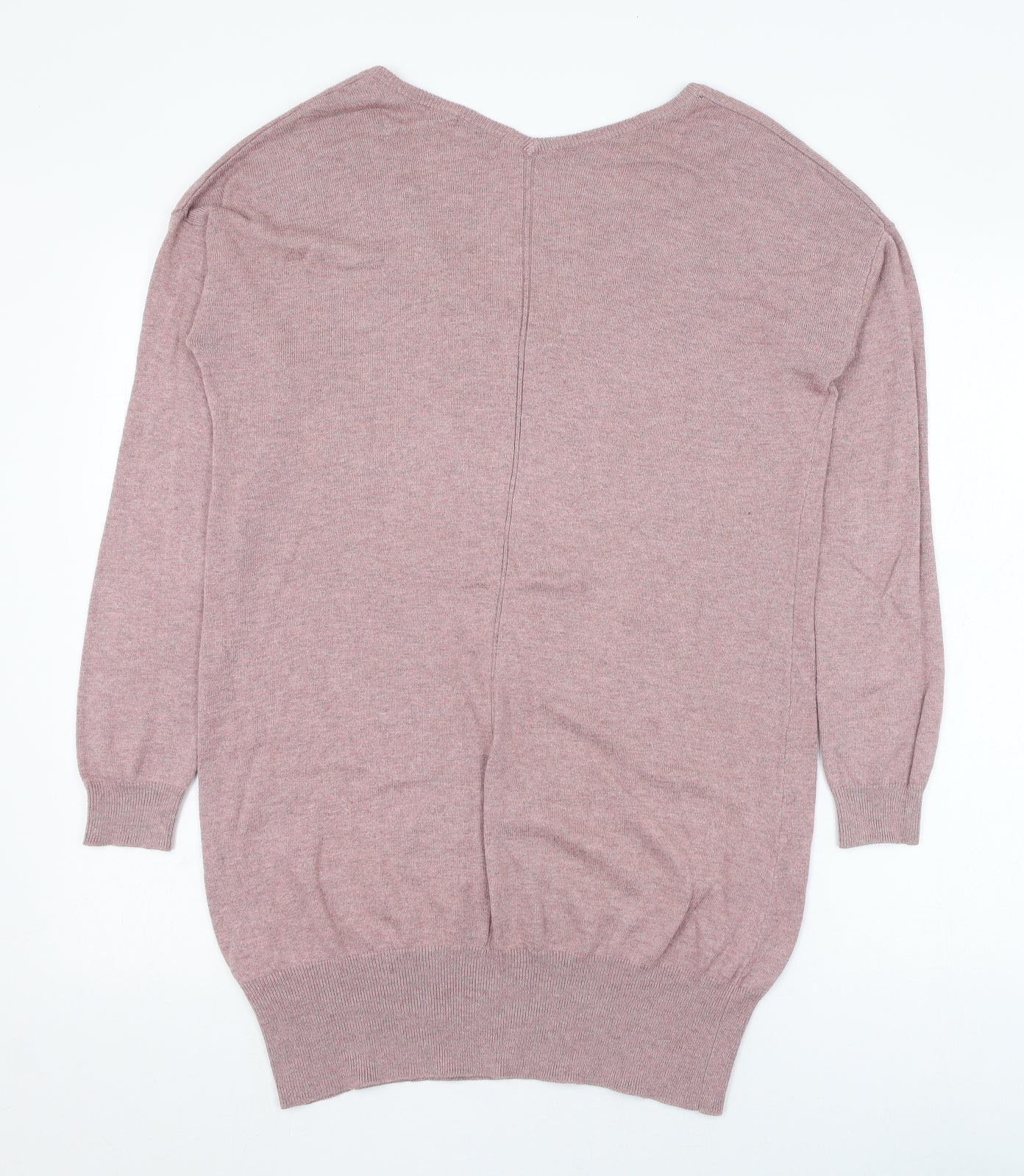 F&F Womens Pink Round Neck  Viscose Pullover Jumper Size 10