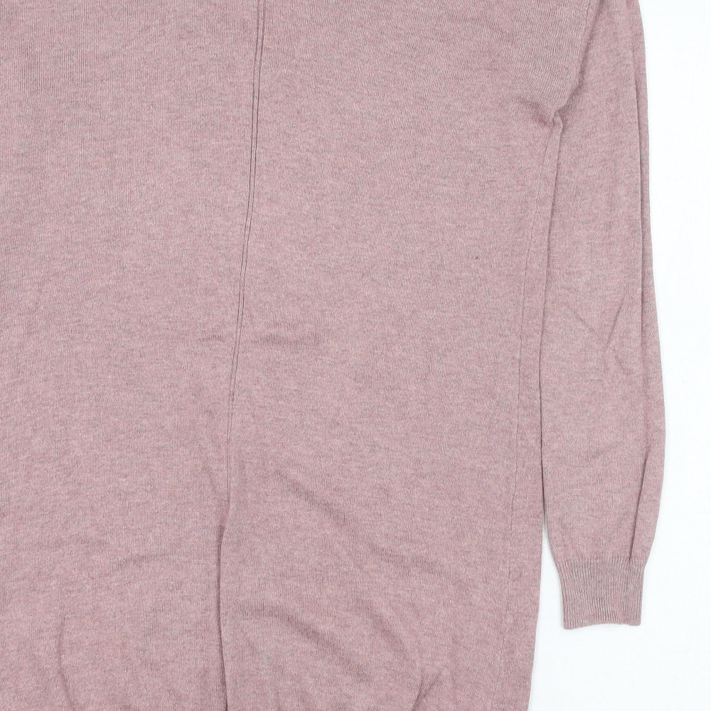 F&F Womens Pink Round Neck  Viscose Pullover Jumper Size 10