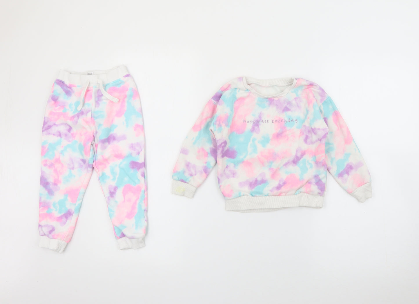 Dunnes Stores Girls Multicoloured  Cotton Pullover Sweatshirt Size 2-3 Years