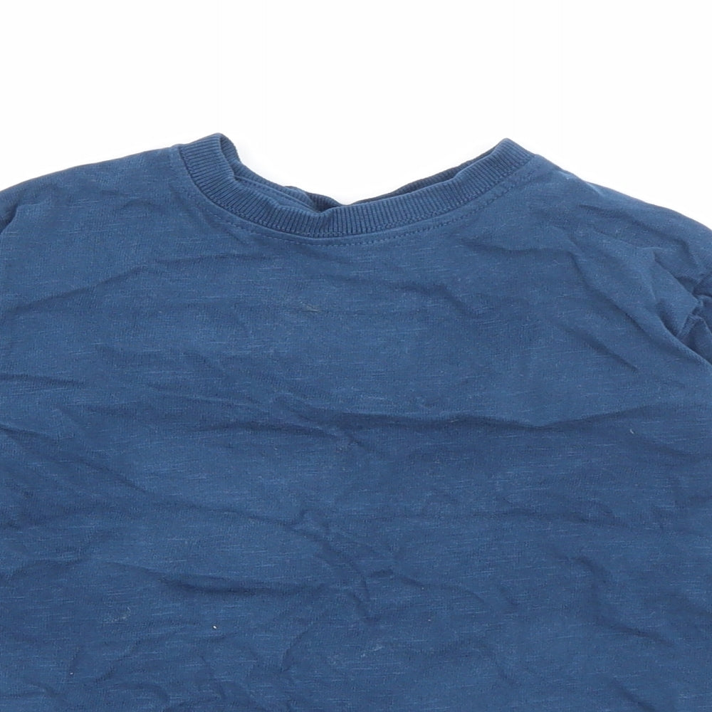NEXT Boys Blue  Cotton Pullover T-Shirt Size 3 Years Crew Neck