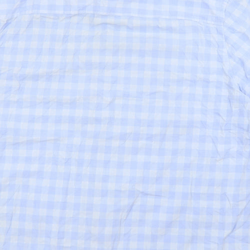 Sandstone & Co Mens Blue Striped Cotton  Button-Up Size 2XL Collared Button