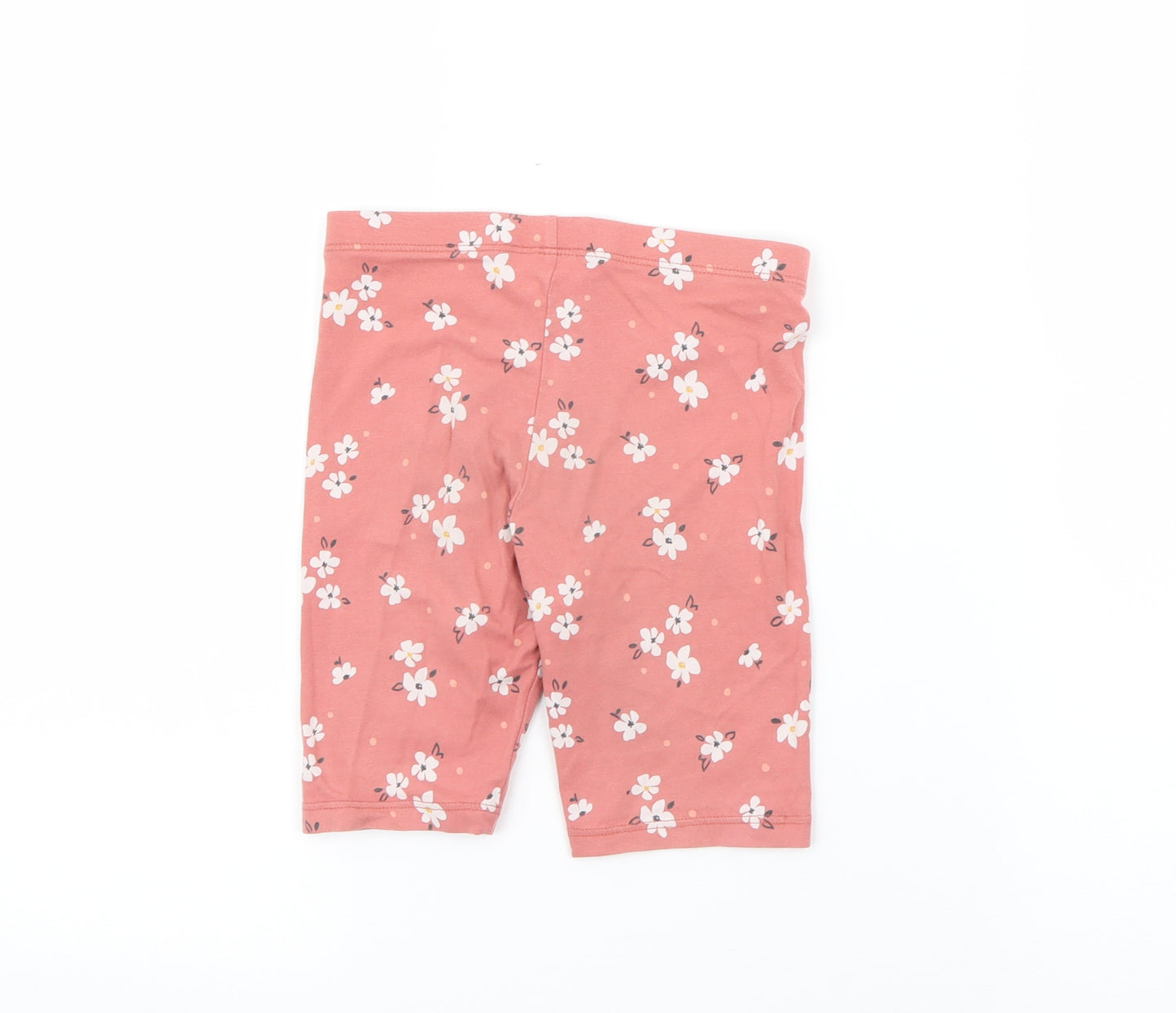 F&F Girls Pink Floral Cotton Pedal Pusher Trousers Size 2-3 Years  Regular