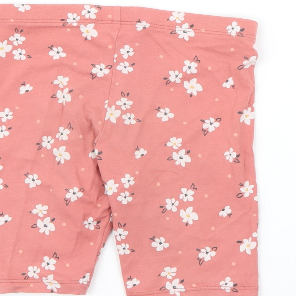 F&F Girls Pink Floral Cotton Pedal Pusher Trousers Size 2-3 Years  Regular