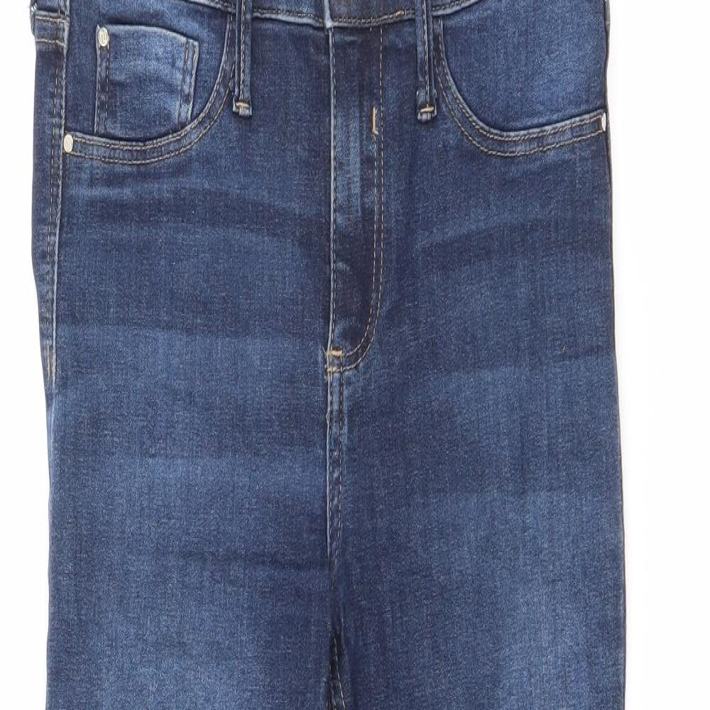 River Island Girls Blue  Cotton Skinny Jeans Size 8 Years  Regular Button