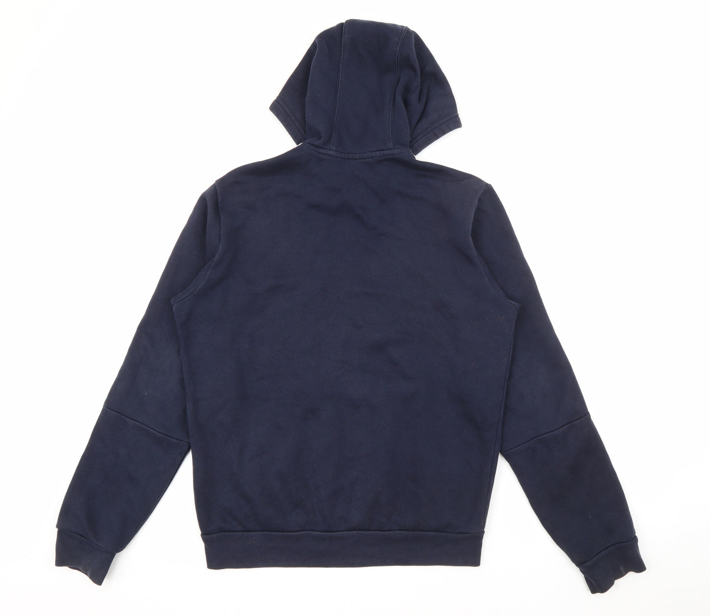 adidas Mens Blue  Cotton Pullover Hoodie Size S