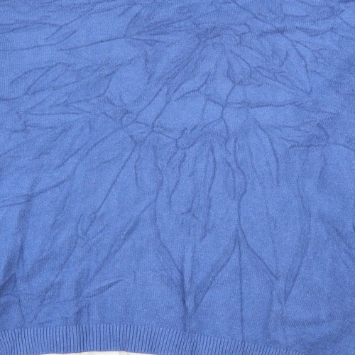 Tiramisu Womens Blue Crew Neck  Viscose Pullover Jumper Size S