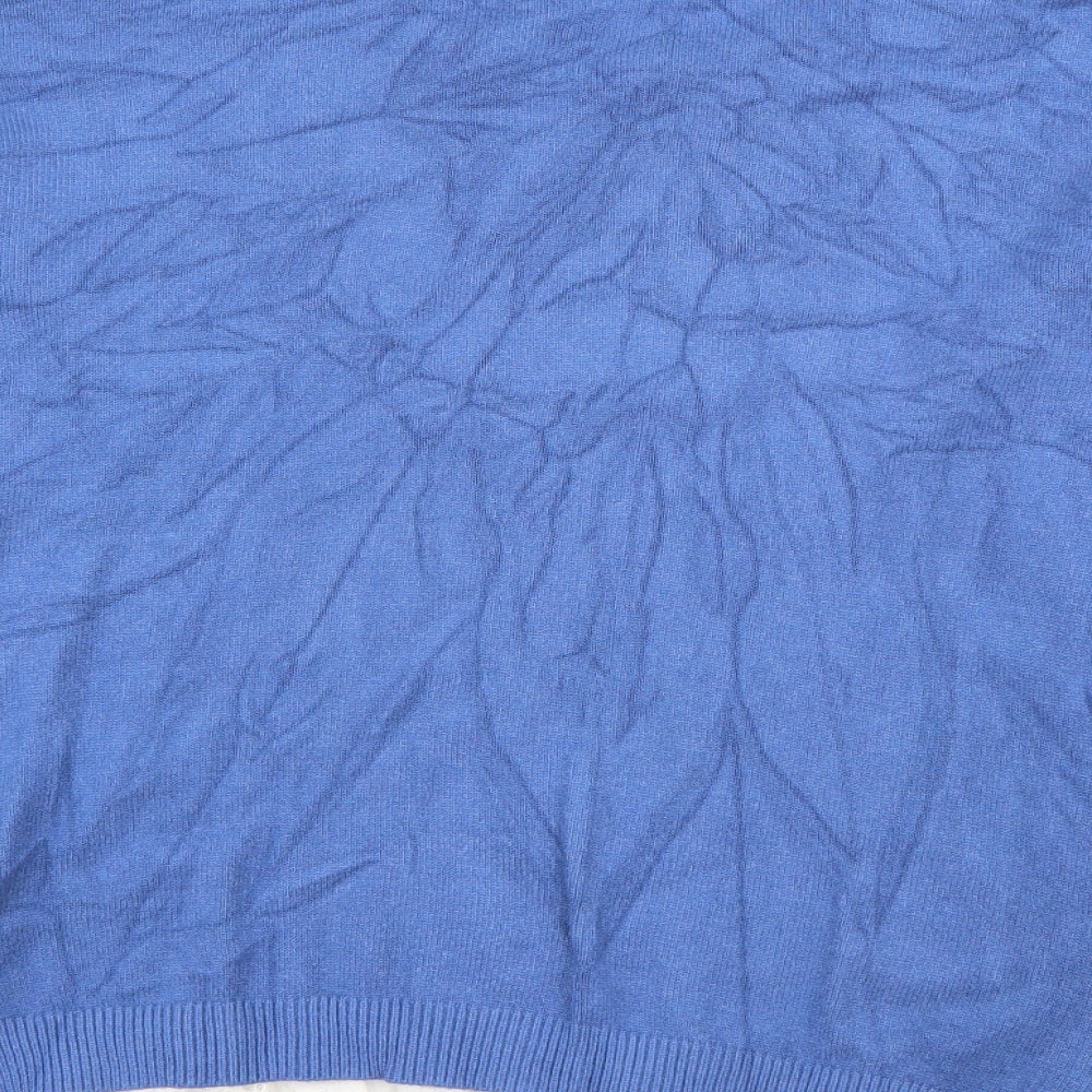 Tiramisu Womens Blue Crew Neck  Viscose Pullover Jumper Size S