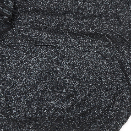 Marks and Spencer Womens Silver High Neck  Viscose Pullover Jumper Size 12   - Sparkle