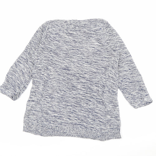 Wallis Womens Blue Boat Neck  Acrylic Pullover Jumper Size S