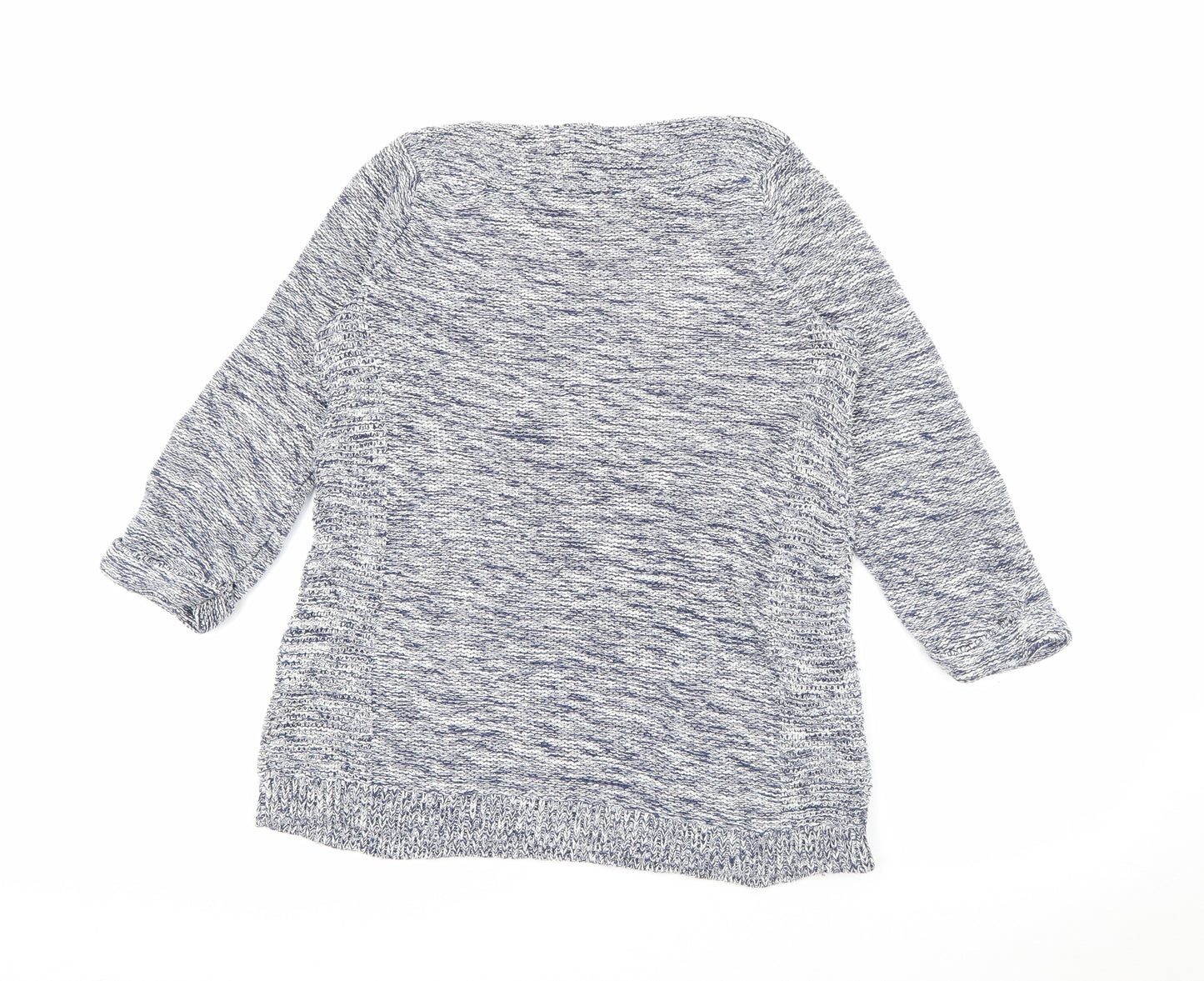 Wallis Womens Blue Boat Neck  Acrylic Pullover Jumper Size S