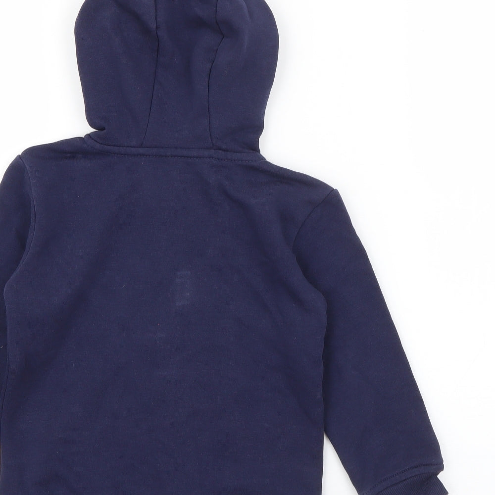 Dunnes Stores Boys Blue  Cotton Full Zip Hoodie Size 2-3 Years  Zip
