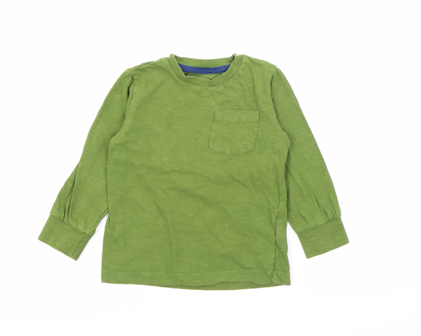 NEXT Boys Green  Cotton Pullover T-Shirt Size 2-3 Years Crew Neck