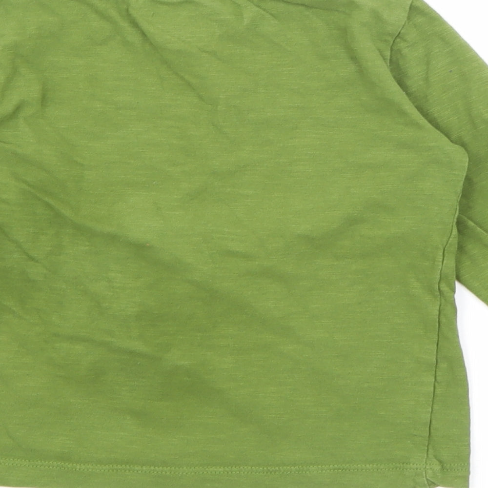 NEXT Boys Green  Cotton Pullover T-Shirt Size 2-3 Years Crew Neck