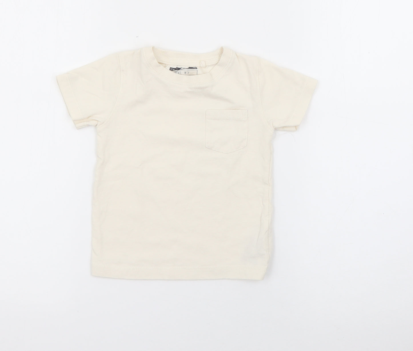 NEXT Baby Ivory  Cotton Basic T-Shirt Size 12-18 Months Crew Neck