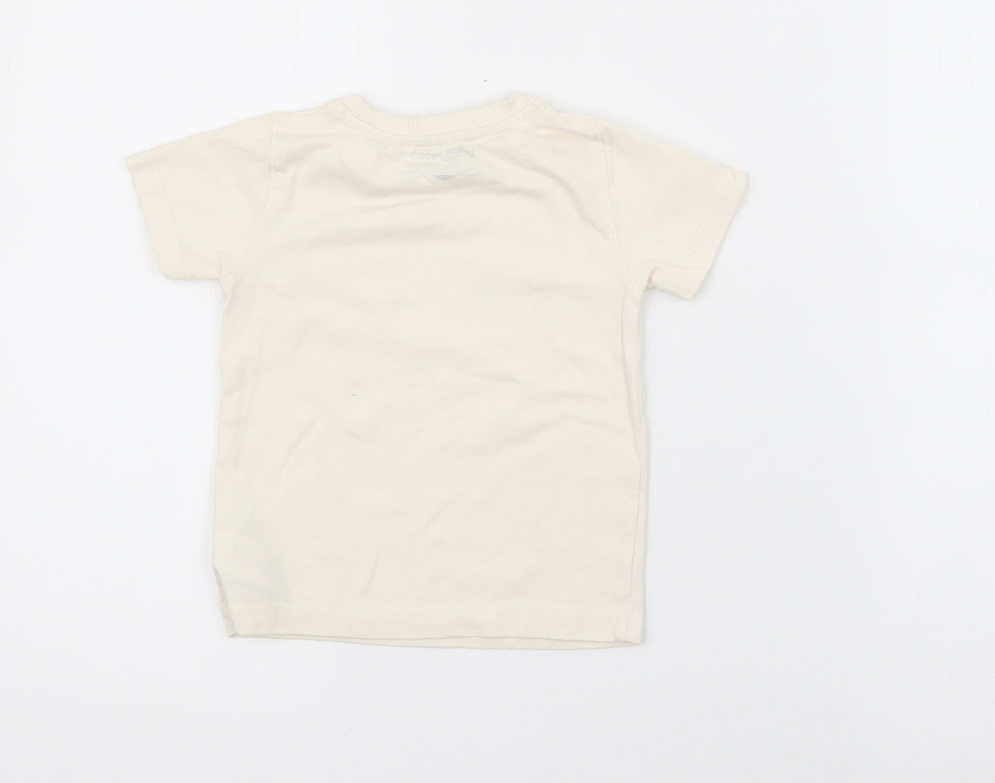 NEXT Baby Ivory  Cotton Basic T-Shirt Size 12-18 Months Crew Neck