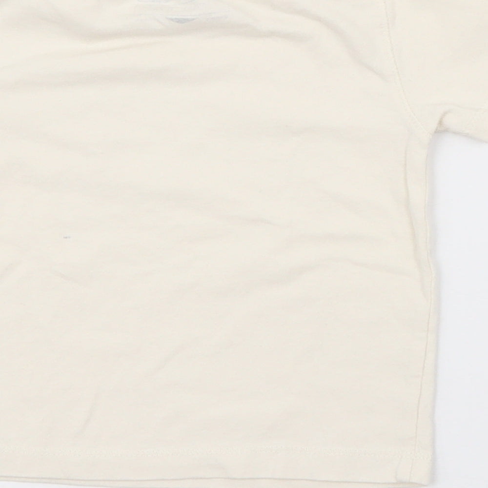NEXT Baby Ivory  Cotton Basic T-Shirt Size 12-18 Months Crew Neck