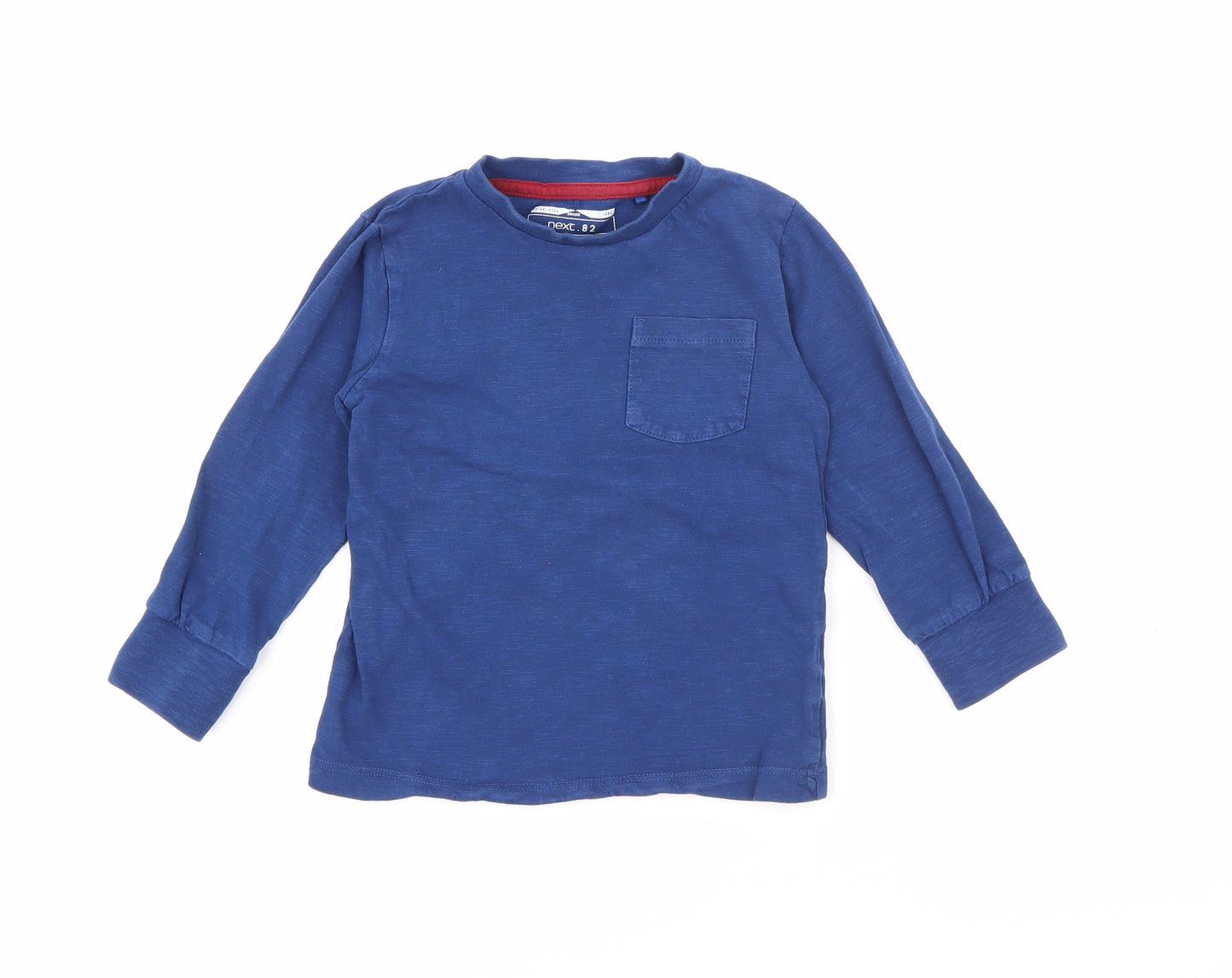 NEXT Boys Blue  Cotton Pullover T-Shirt Size 2-3 Years Crew Neck