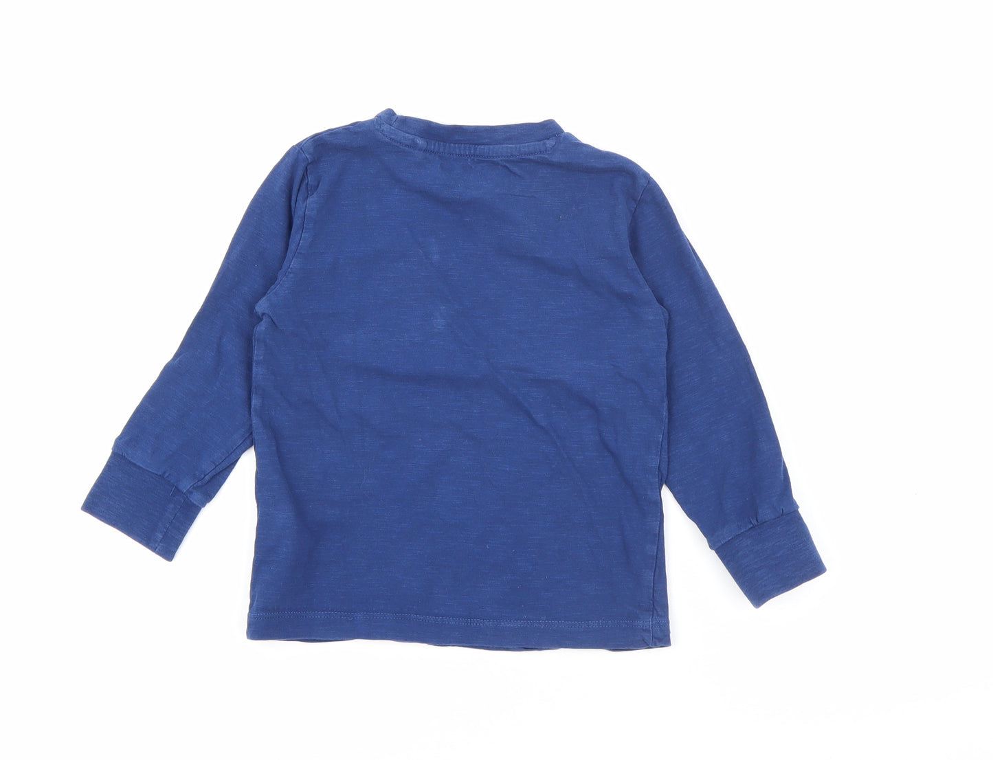 NEXT Boys Blue  Cotton Pullover T-Shirt Size 2-3 Years Crew Neck