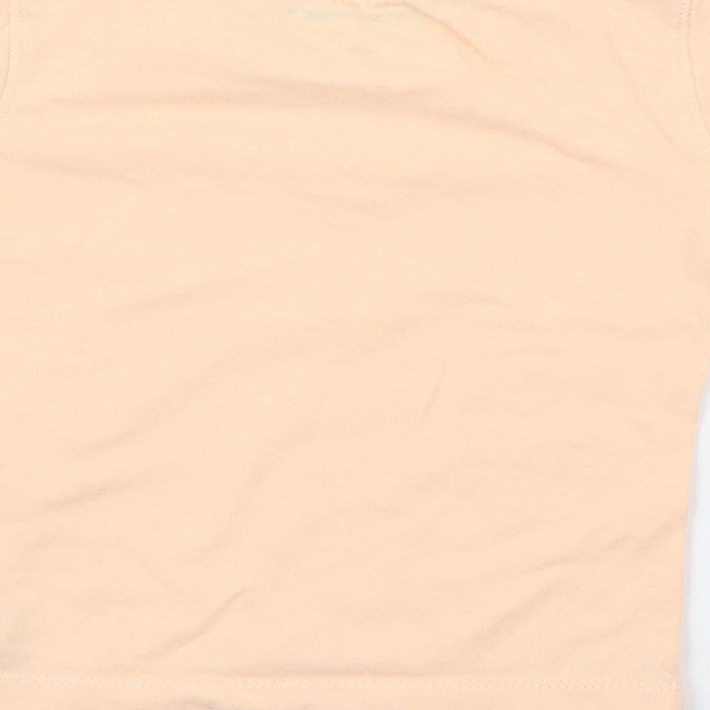 NEXT Baby Orange  Cotton Basic T-Shirt Size 12-18 Months Crew Neck