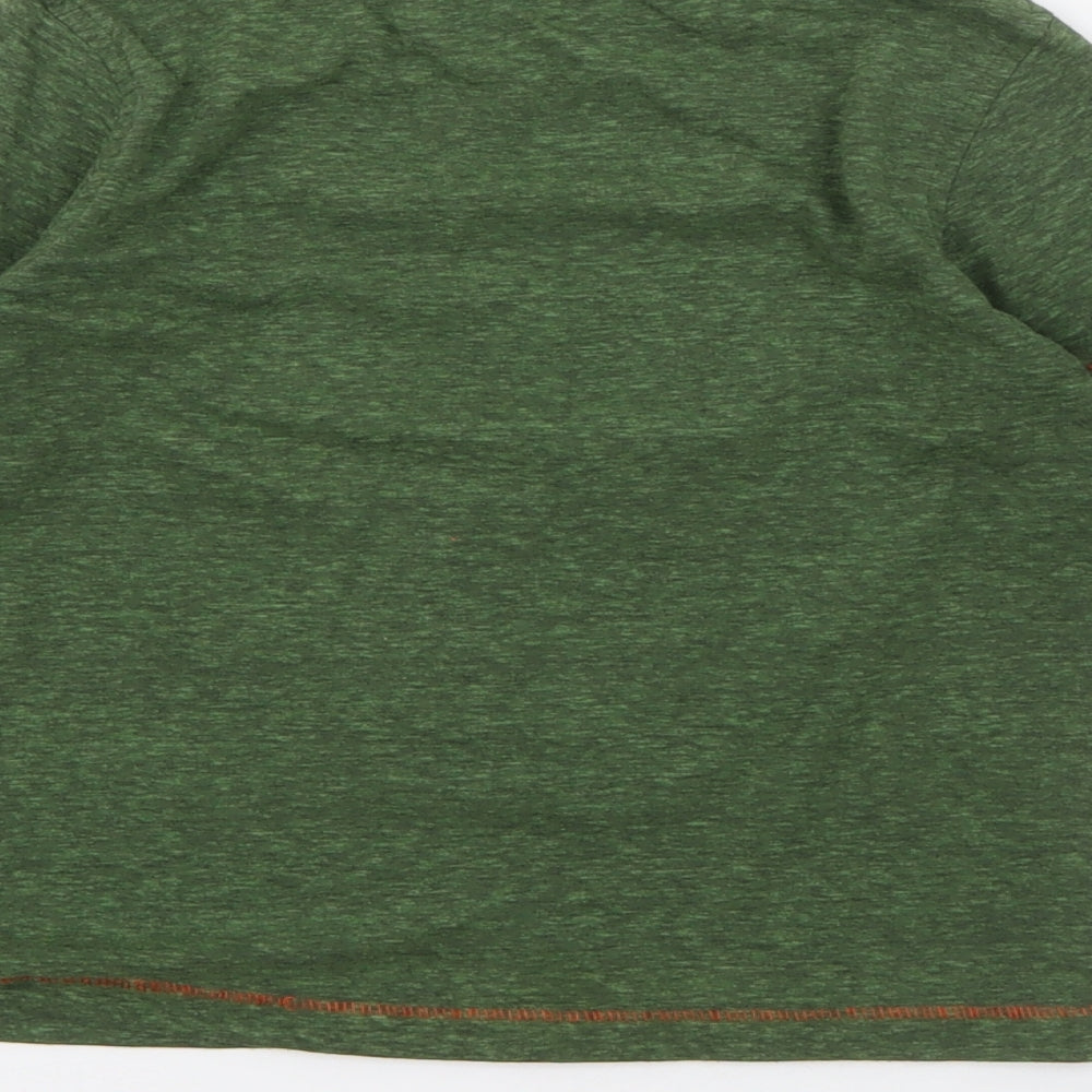 George Boys Green  Cotton Pullover T-Shirt Size 3-4 Years Crew Neck  - Dinosaur