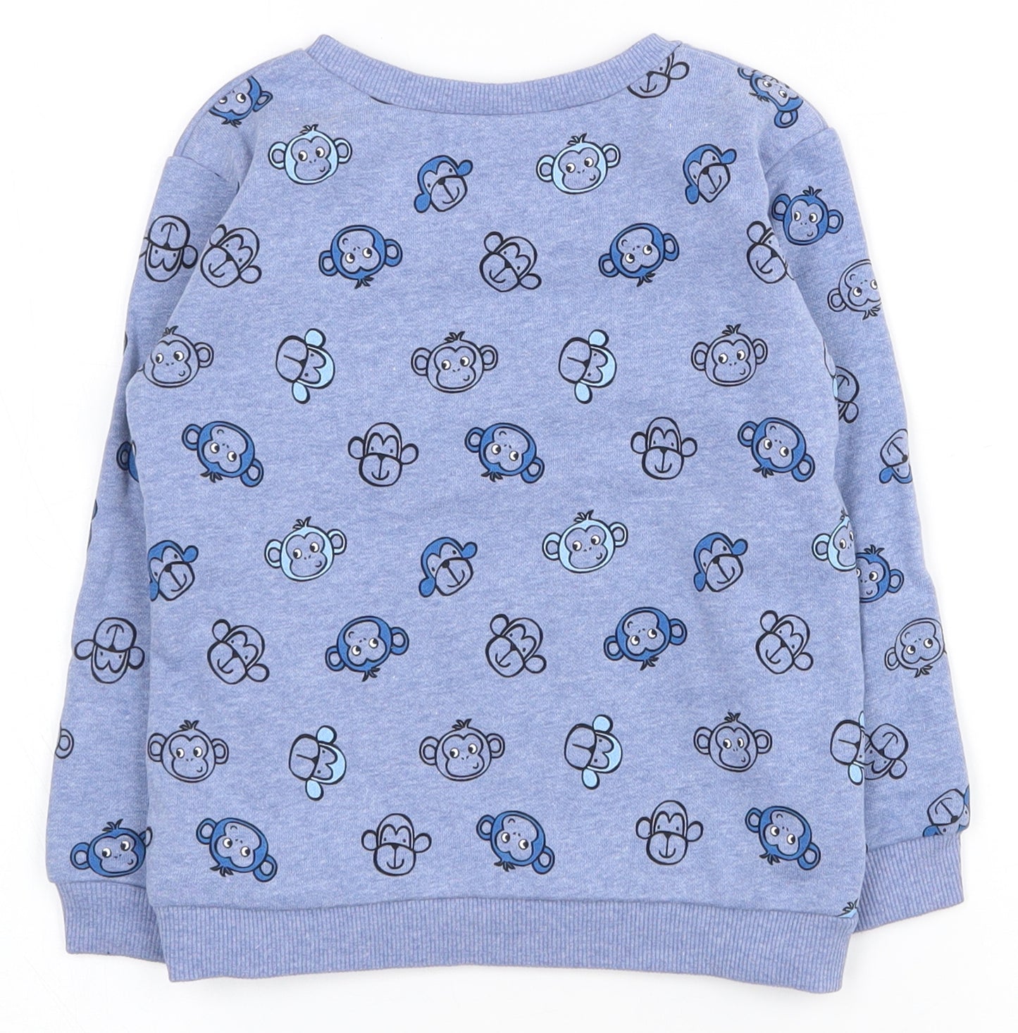 Dunnes Stores Boys Blue  Cotton Pullover Sweatshirt Size 3-4 Years  Magnetic