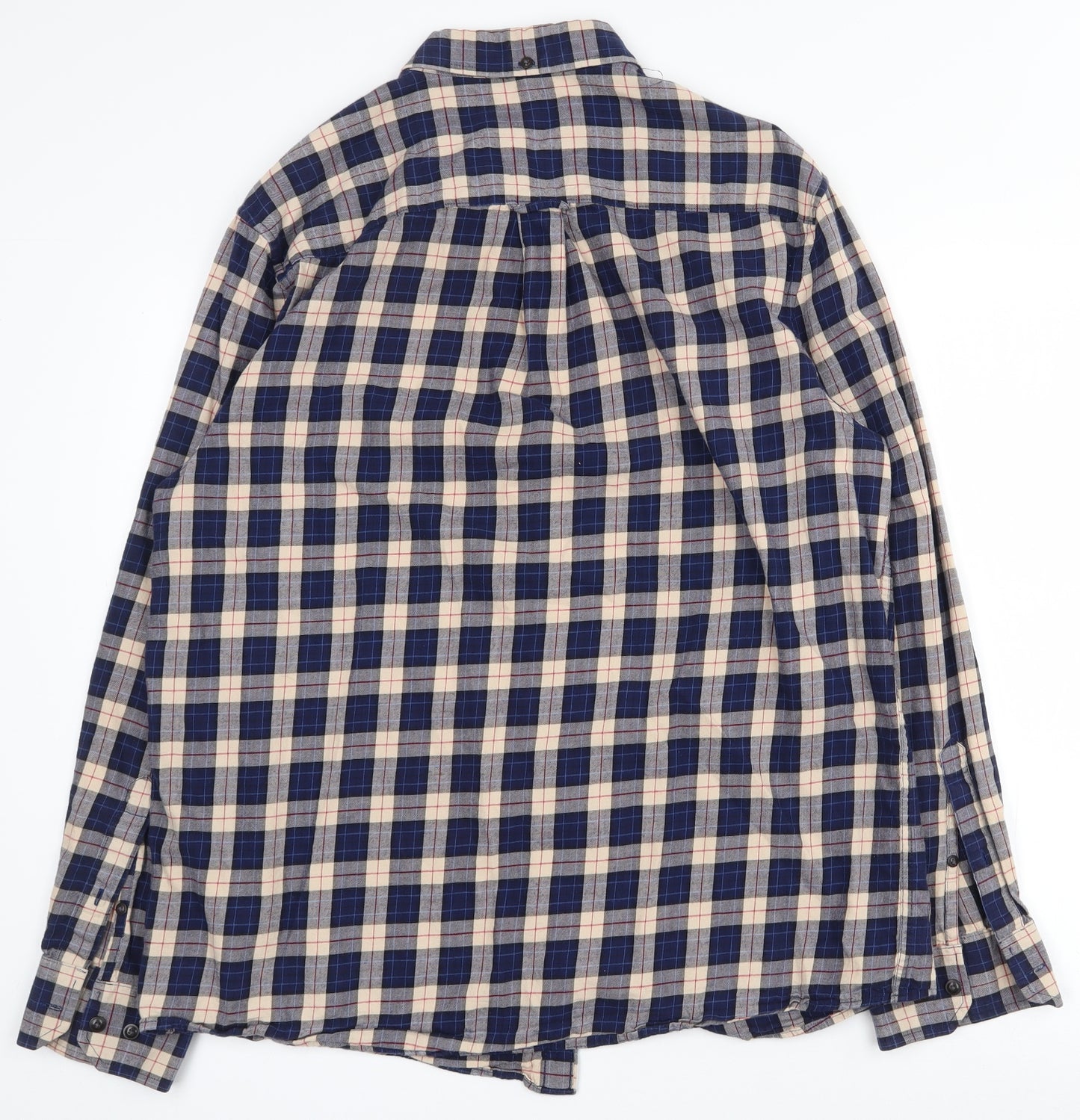 Farah Mens Multicoloured Plaid Cotton  Button-Up Size XL Collared Buckle