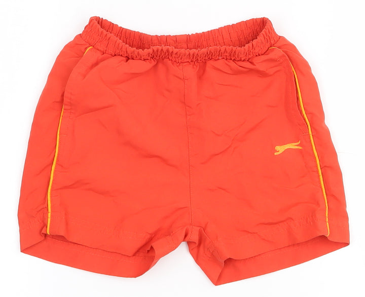 Slazenger Boys Red 100% Polyester Sweat Shorts Size 3-4 Years Regular