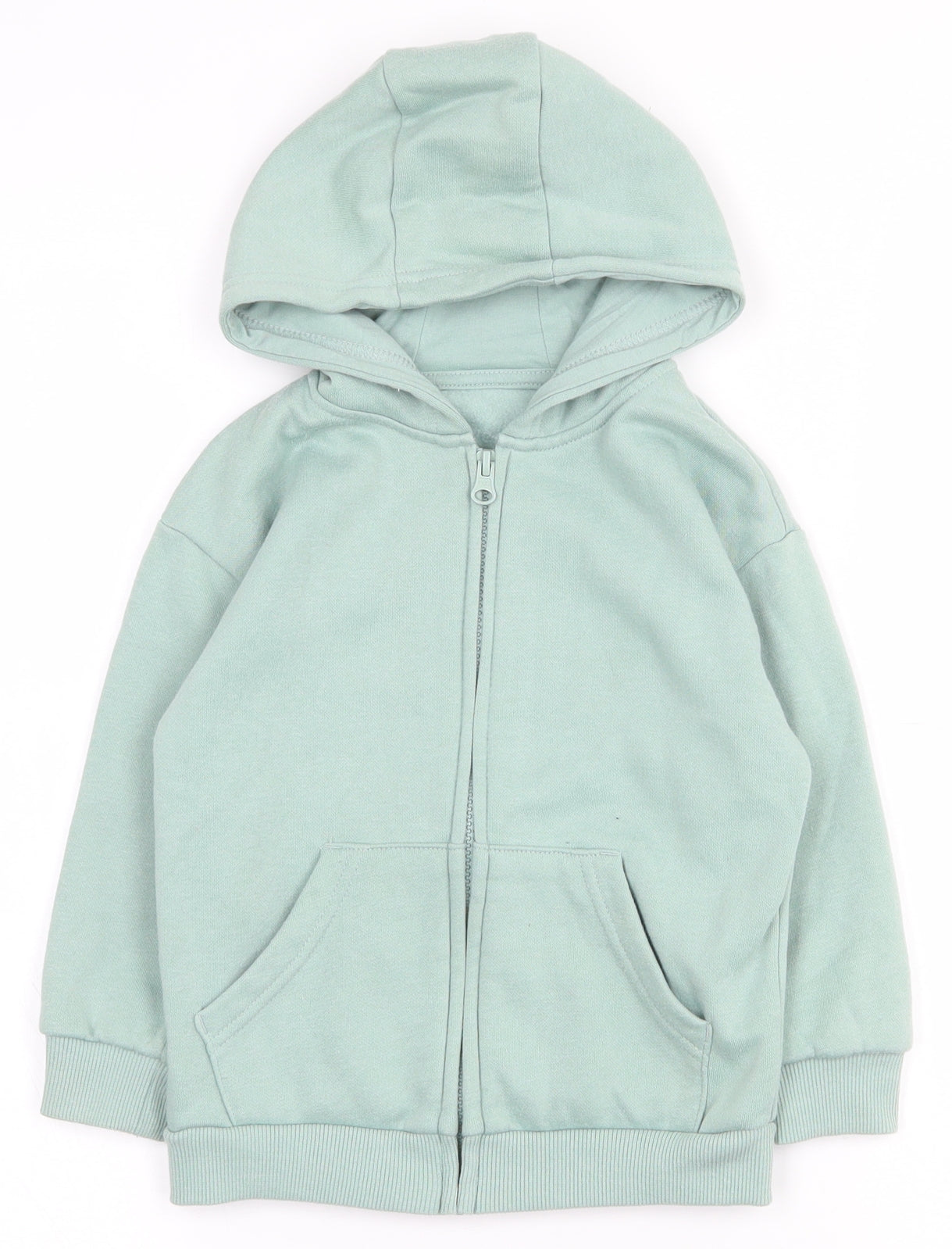 Dunnes Stores Boys Green  Cotton Full Zip Hoodie Size 3-4 Years  Zip
