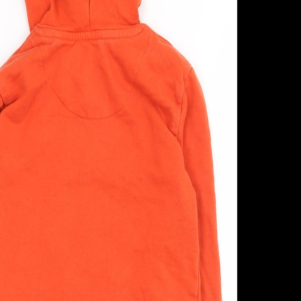 Jeff&Co Boys Orange  100% Cotton Pullover Hoodie Size 5-6 Years  Pullover