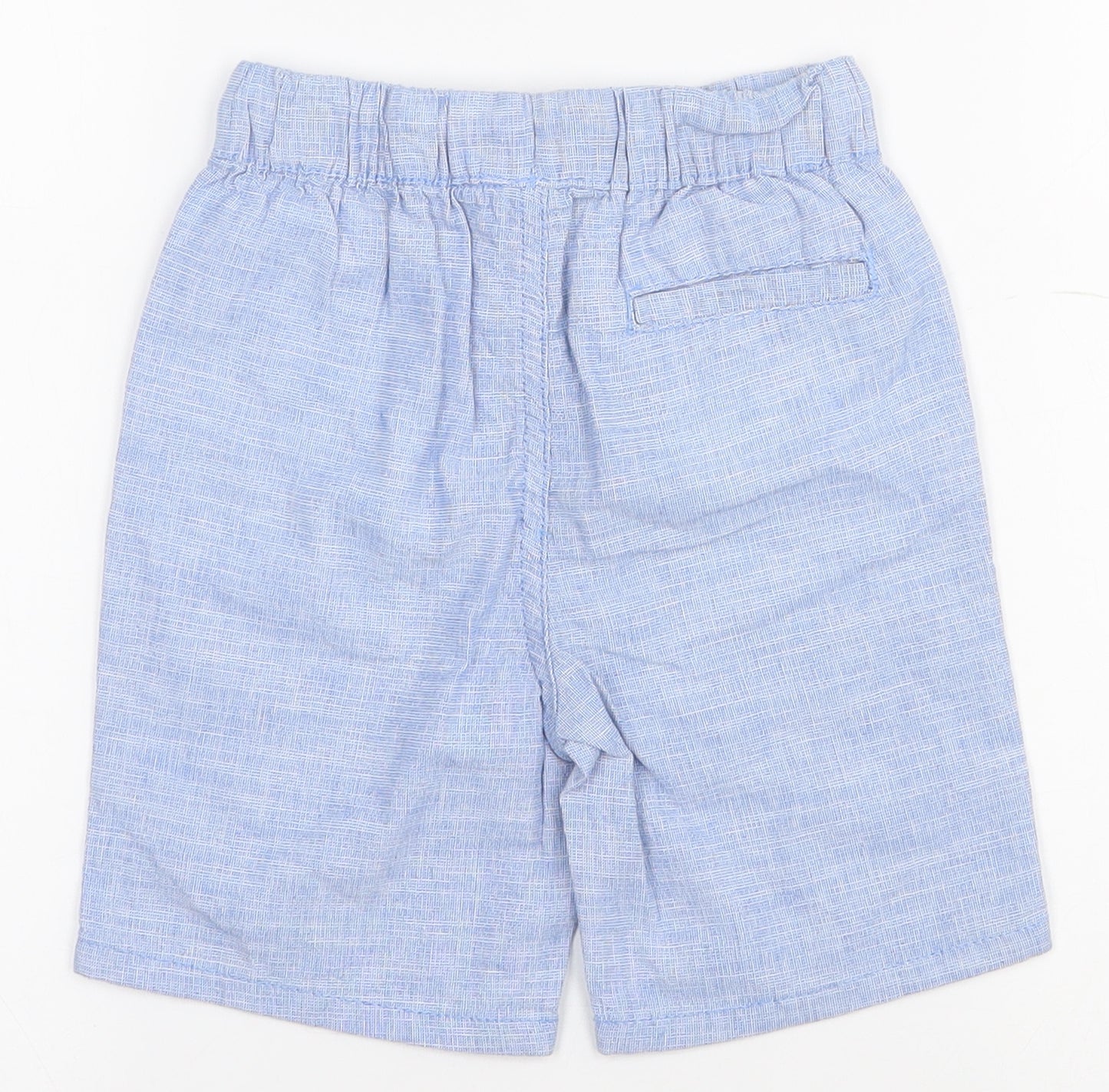 Dunnes Boys Blue  100% Cotton Bermuda Shorts Size 3-4 Years  Regular Drawstring