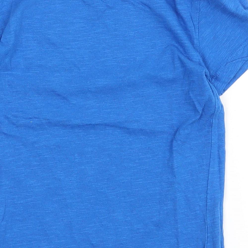 Dunnes Stores Boys Blue  100% Cotton Pullover T-Shirt Size 3-4 Years Crew Neck Pullover