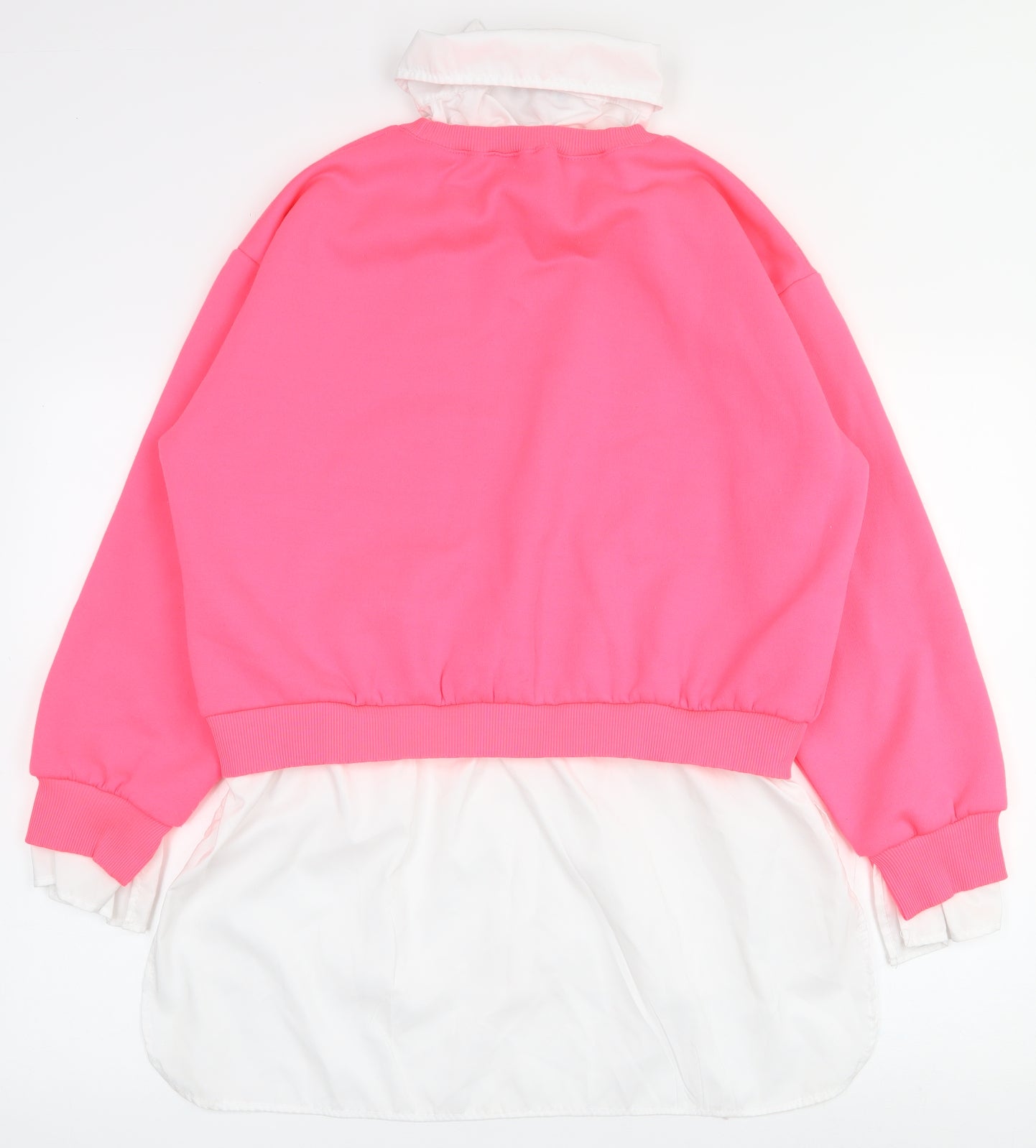 Rising  Womens Pink  Cotton Pullover Sweatshirt Size L  Pullover