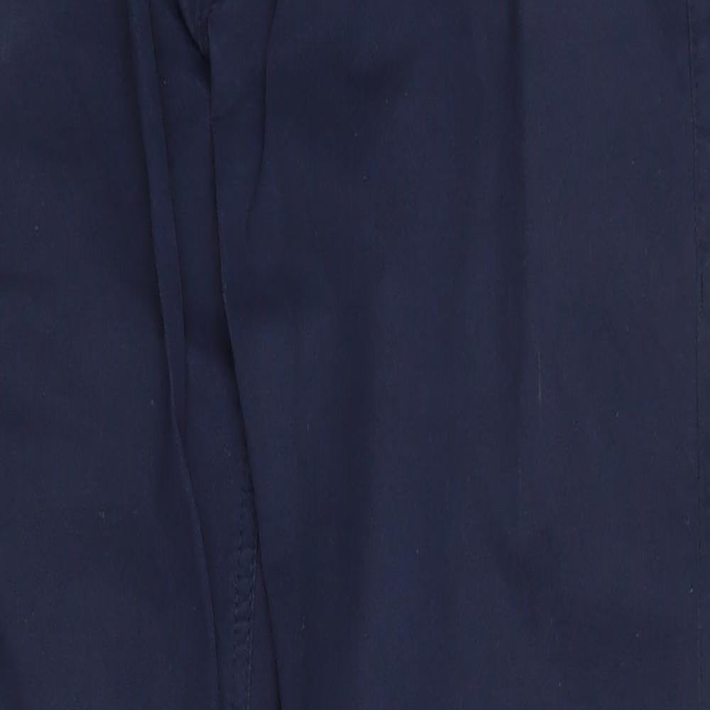 Marks and Spencer Mens Blue  Cotton Straight Jeans Size 36 in L30 in Slim Zip