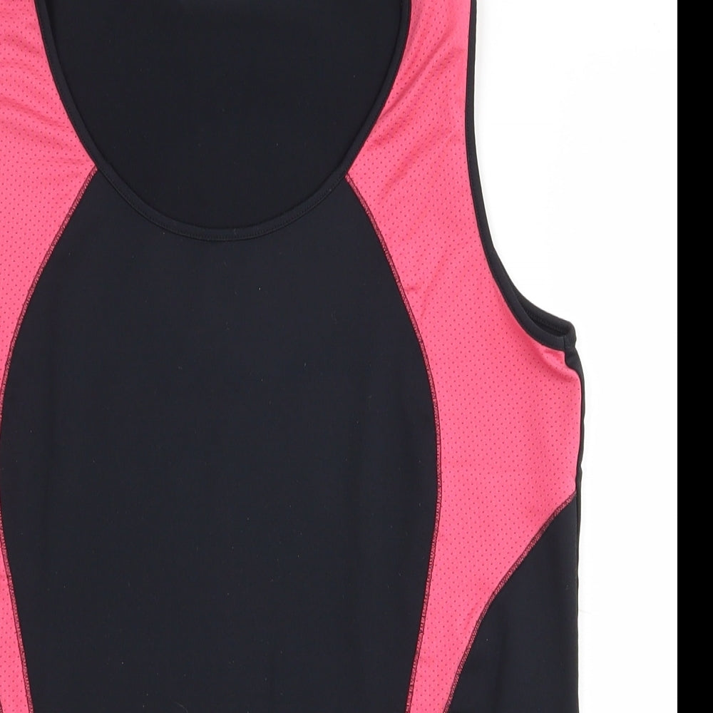 Marks and Spencer Womens Black  Polyester Pullover Tank Size 16 Scoop Neck Pullover