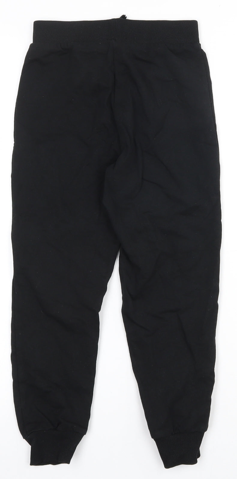 Studio Boys Black  100% Cotton Jogger Trousers Size 6-7 Years  Regular Drawstring