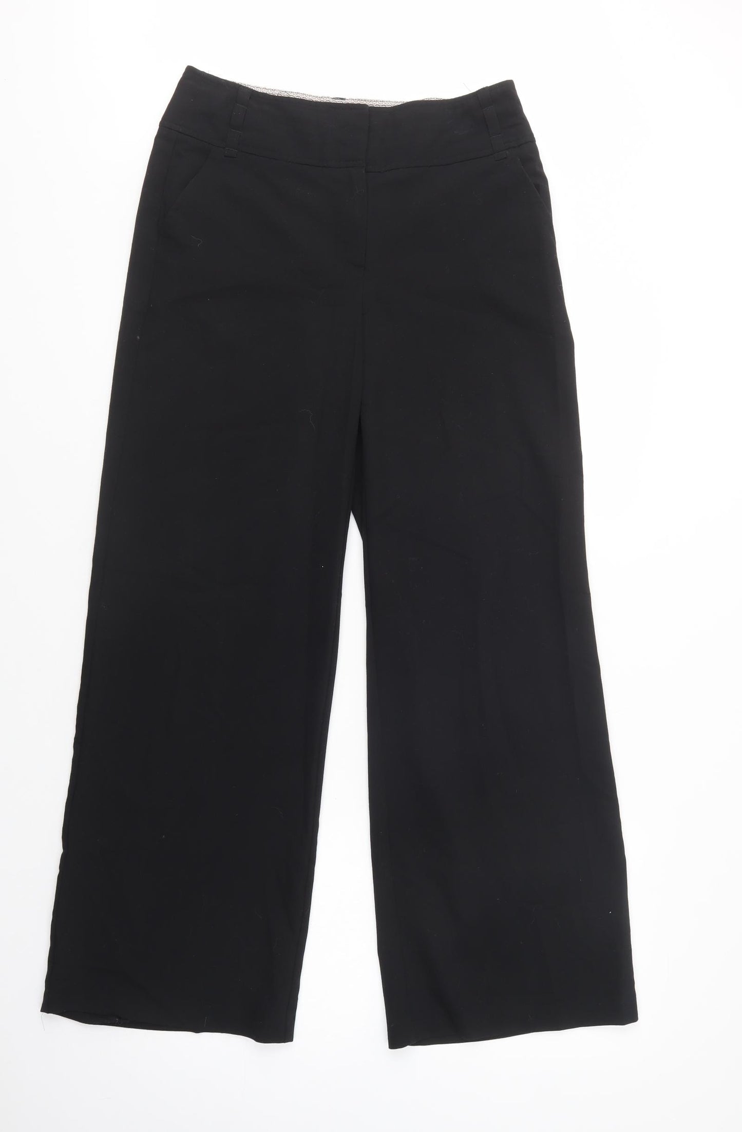 NEXT Womens Black  Polyester Dress Pants Trousers Size 10 L32 in Regular Button