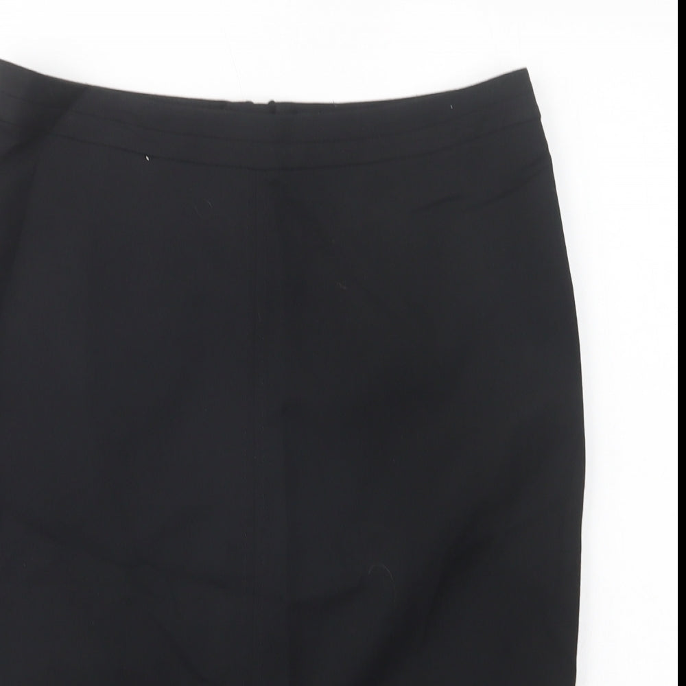 NEXT Womens Black  Polyester Straight & Pencil Skirt Size 10   Zip