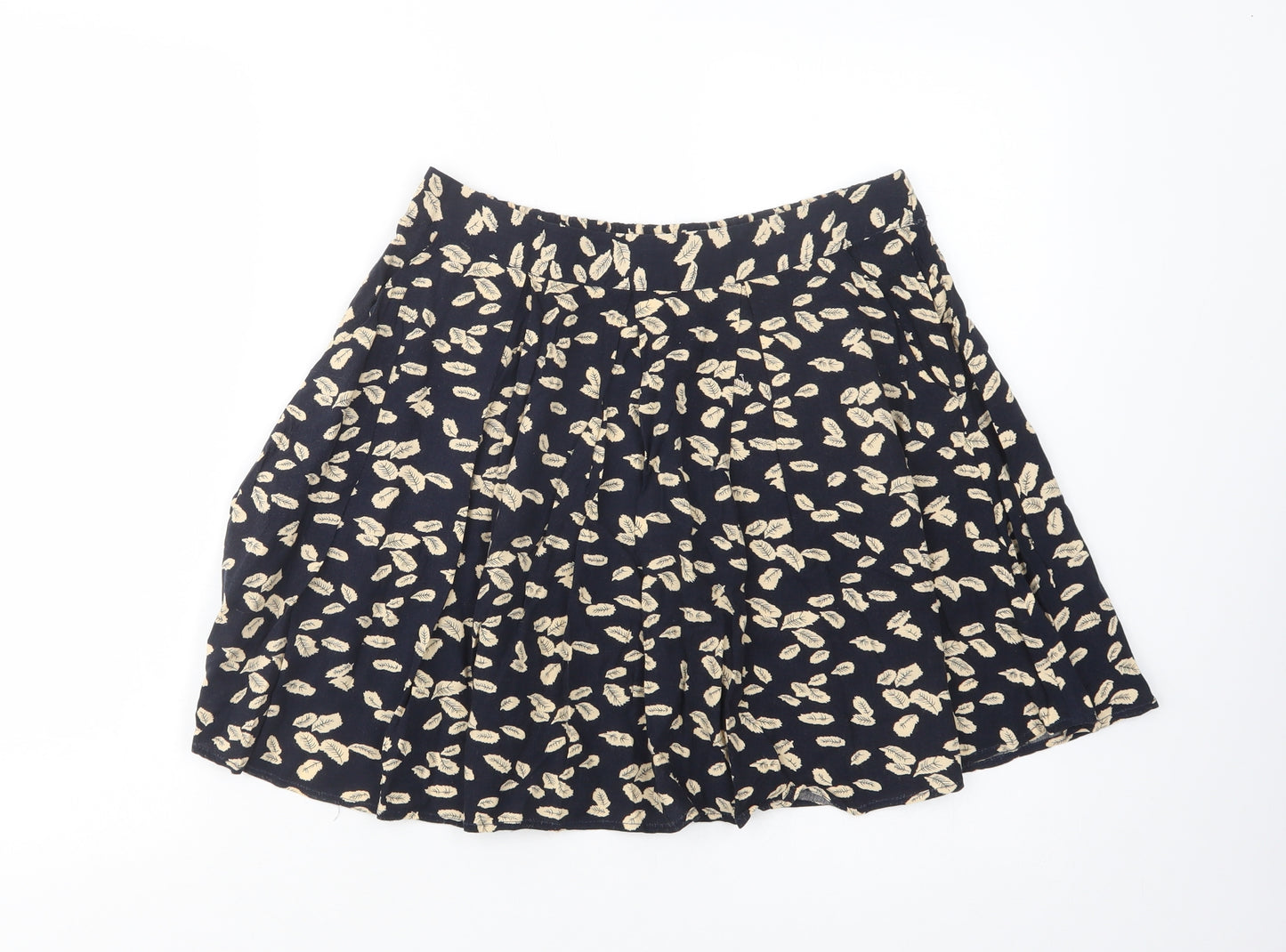 Louche Womens Blue Floral Viscose Skater Skirt Size 12