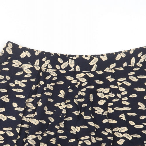 Louche Womens Blue Floral Viscose Skater Skirt Size 12