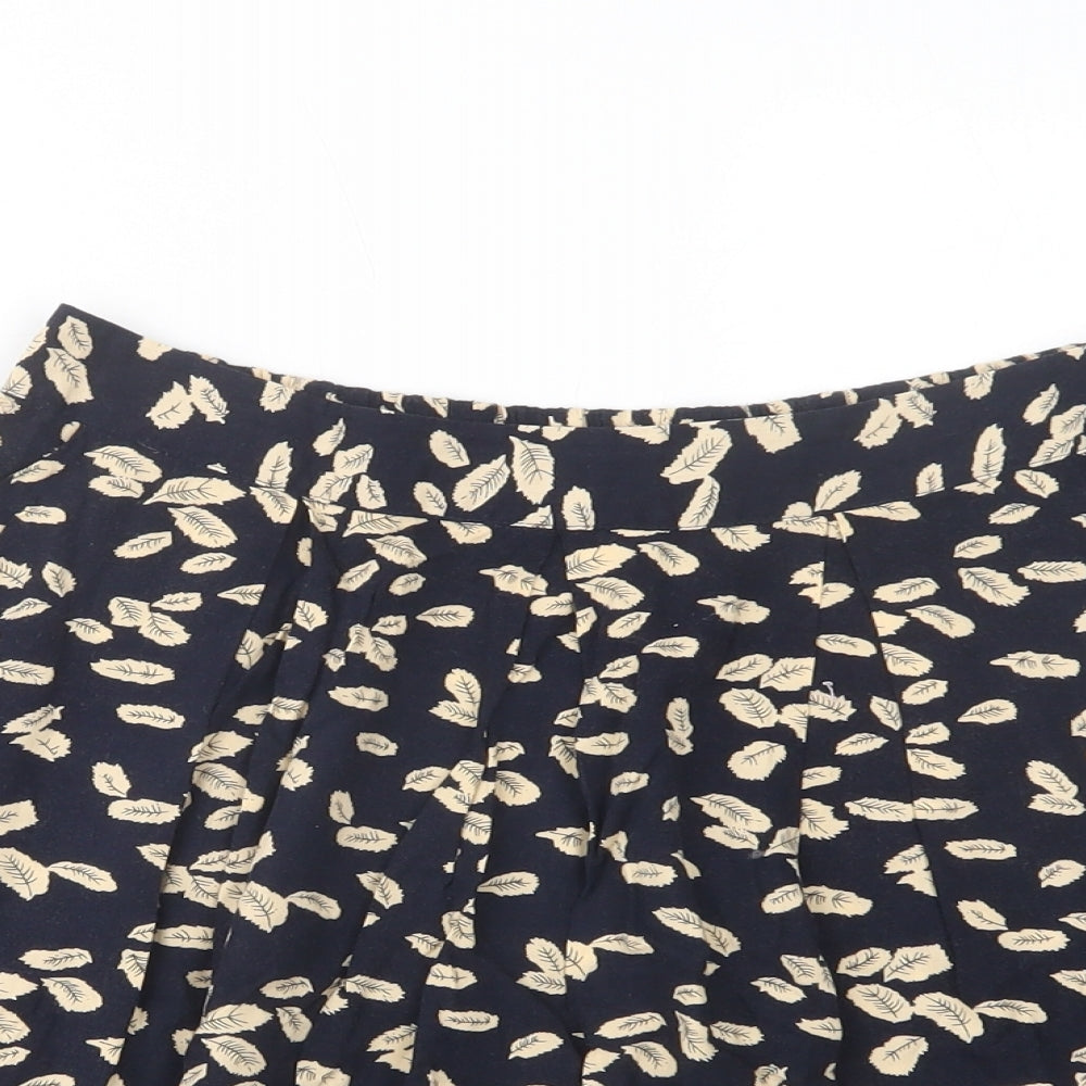 Louche Womens Blue Floral Viscose Skater Skirt Size 12