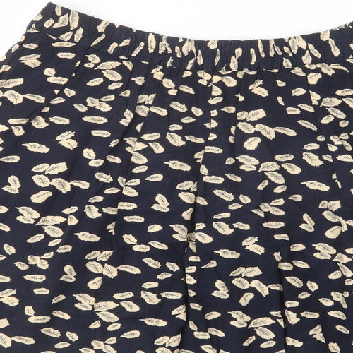 Louche Womens Blue Floral Viscose Skater Skirt Size 12
