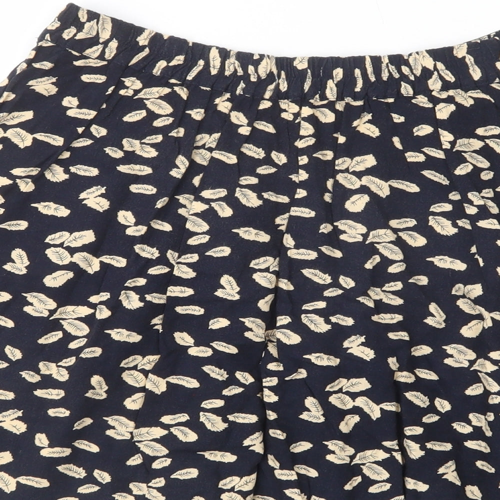 Louche Womens Blue Floral Viscose Skater Skirt Size 12