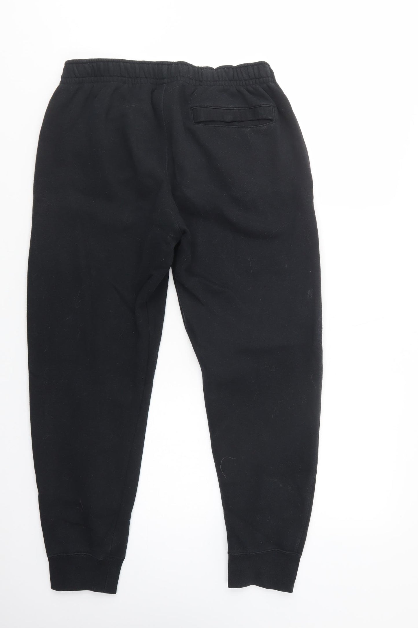 Nike Mens Black  Cotton Jogger Trousers Size M L29 in Regular Drawstring